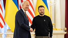 دیدار رئیس‌جمهور آمریکا و اوکراین در نرماندی