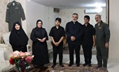 دیدار سردار حاجی‌زاده با خانواده شهیدان مصطفوی و دریانوش