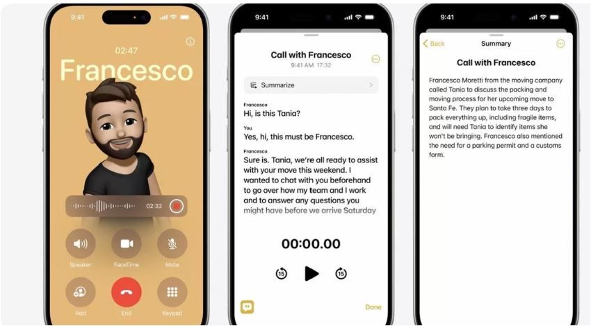 iOS ۱۸ تماس‌های تلفنی را ضبط و رونویسی می‌کند
