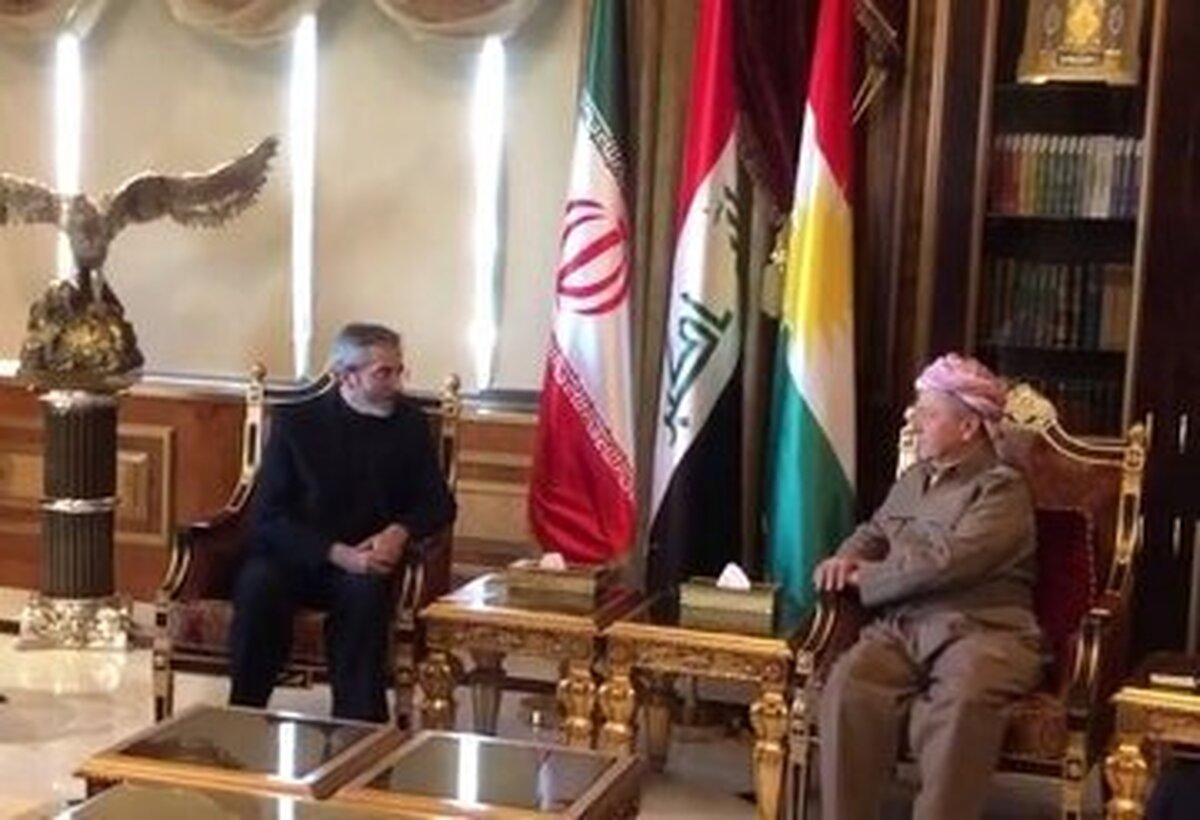 دیدار وگفتگو مسعودبارزانی با سرپرست وزارت امور خارجه ایران