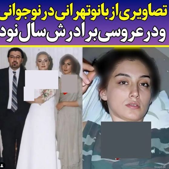 ظاهر و لباس شب مجلل هدیه تهرانی در عروسی برادرش