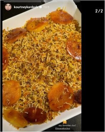 پای غذا‌های ایرانی به خانه کارداشیان‌ها هم باز شد! /استوری کیم کارداشیان