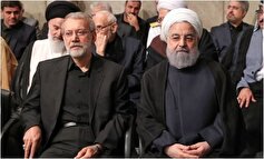 واکنش عزادارن مراسم شهید رئیسی به حضور حسن روحانی
