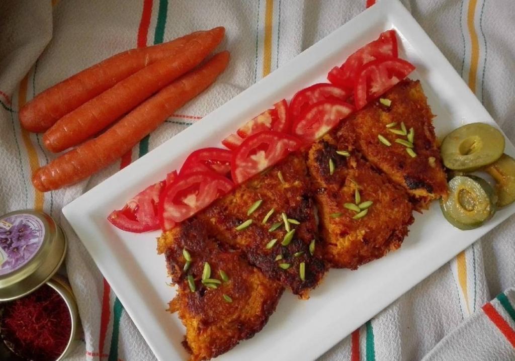 دستور پخت کوکو متفاوت و اصیل تبریزی ترکیبی از هویج و تخم مرغ