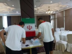 اعضای تیم ملی فوتبال جوانان در قرقیزستان پای صندوق رای رفتند