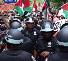 پلیس نیویورک با خشونت به هزاران معترض به جنگ غزه پاسخ داد