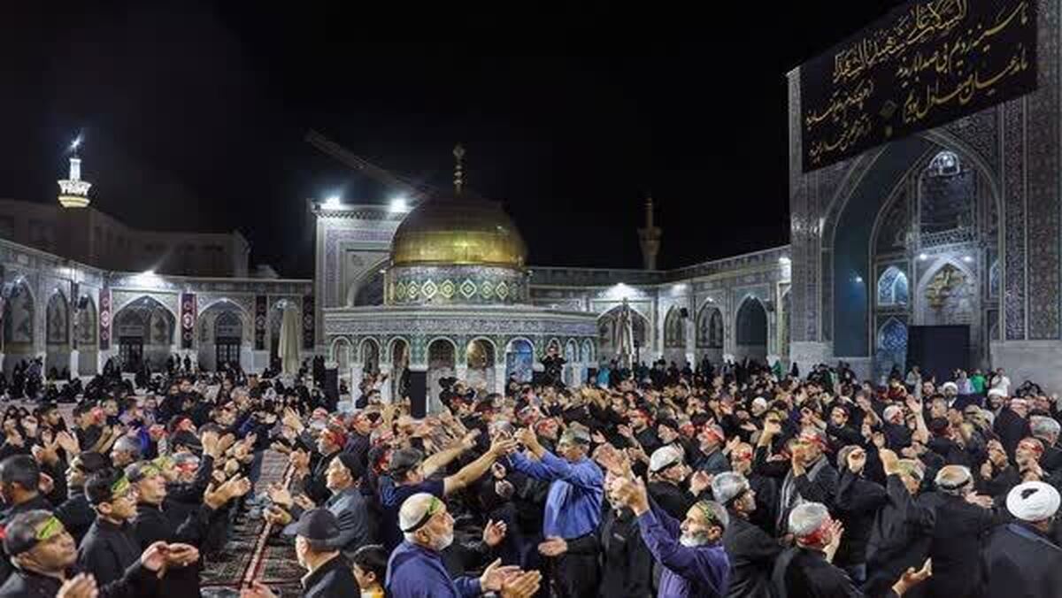 برگزاری حلقه ماتم عزاداران بجنوردی در حسینیه حرم بارگاه ملکوتی رضوی