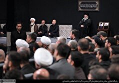 مراسم عزاداری شب عاشورای حسینی در حسینیه امام خمینی برگزار شد