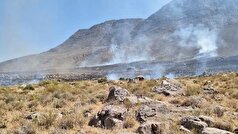 ۱۰۰ هکتار از مراتع منطقه گردشگری اسفرنجان شهرضا در آتش سوخت