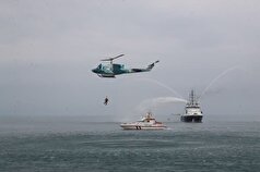 اجرای عملیات امداد هوایی در رزمایش مرکب امنیت دریایی ۲۰۲۴ خزر