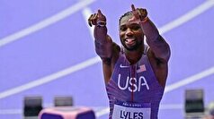 نوا لایلز سریع‌ترین مرد المپیک شد/ اتفاق عجیب در فینال ۱۰۰ متر