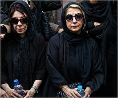 تصاویر منتشر شده از حضور چهره‌های سرشناس و مقامات بلند پایه در مراسم خاکسپاری نادیا گلچین
