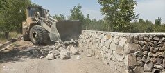 قلع و قمع ۱۵ مورد ساخت و ساز در روستای فوشنجان نیشابور