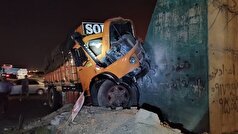خواب آلودگی راننده کامیون در گچساران حادثه آفرید