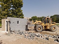 تخریب ساخت و ساز‌های غیرمجاز در منطقه حفاظت شده مغان