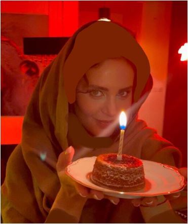 نگاهی به کیک تولد تک نفره الناز شاکردوست با یک شمع ساده +عکس/مبارکا باشه
