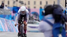 المپیک پاریس| لیز خوردن خطرناک دوچرخه‌سوار پرافتخار آمریکایی! + فیلم