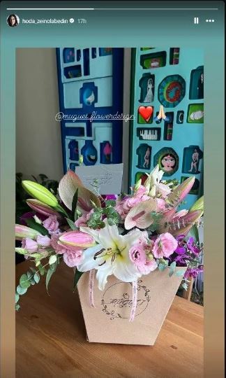 دست گل باکلاس و شیک ارسالی برای هدی زین‌العابدین+عکس