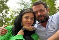 دختر پیرسینگی پژمان بازغی در کنار بابای جذابش+عکس