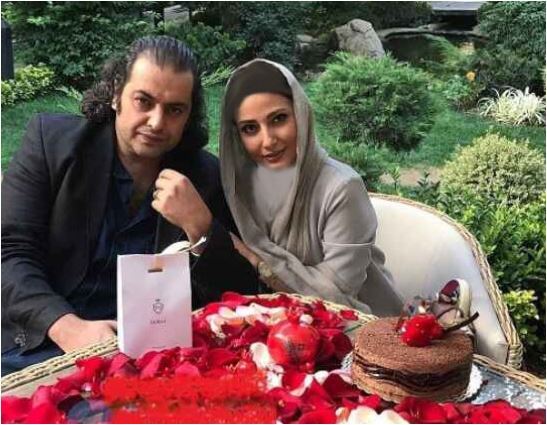 اولین سالگرد ازدواجِ سمیرا حسن پور، مرضیه سریال دلدادگان و همسر کم سن و سالش در حیاط دلباز خانه شان! +عکس