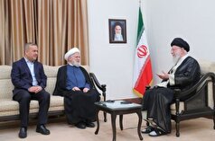 نشست و گفت‌وگوی قائم‌مقام دبیرکل حزب‌الله لبنان با آیت‌الله خامنه‌ای
