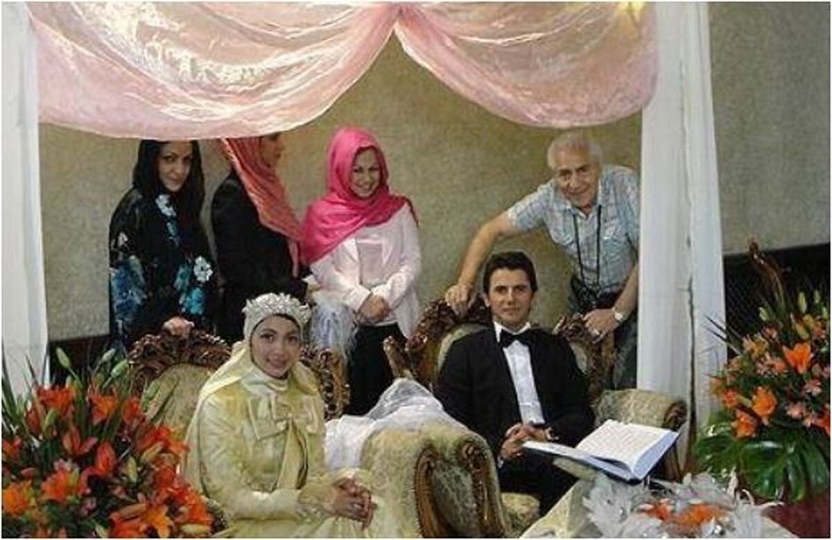 تصاویر لو رفته از عروسی پنهانی امین حیایی و ماهچهره خلیلی با حضور بازیگران معروف