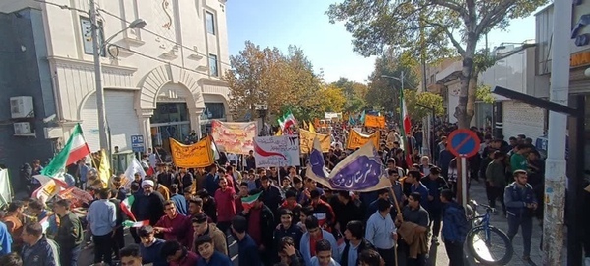 خروش نسل نوجوان و جوان شاهرودی در یوم‌الله ۱۳ آبان