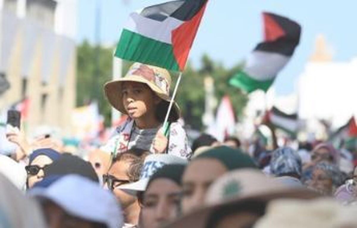 فریاد بلند مراکشی‌ها در حمایت از مردم فلسطین
