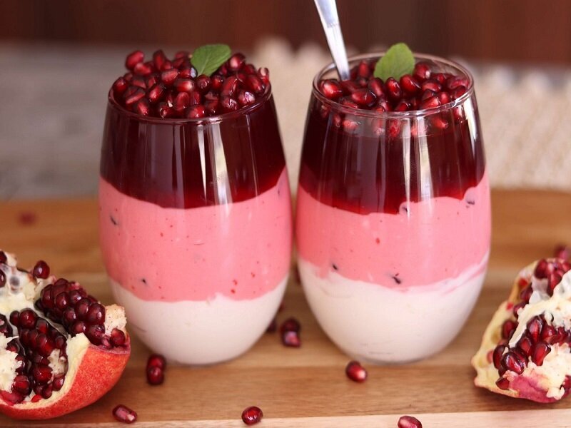 ژله انار پایه ثابت دسر‌های یلدایی/طرز تهیه+ دیزاین