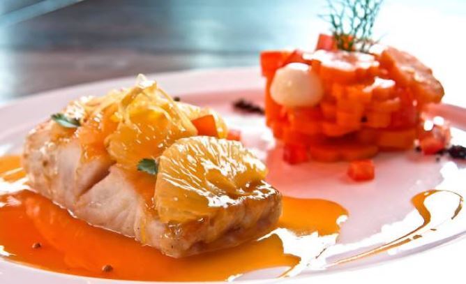 طرز تهیه خوراک ماهی با سس پرتقال