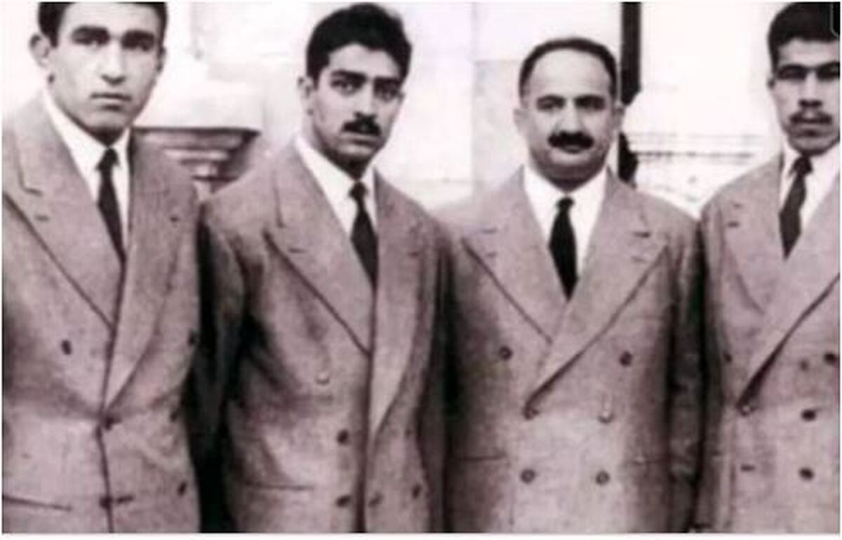 عکس قدیمی و دیدنی از یک دورهمی تیم ملی با حضور فردین و تختی