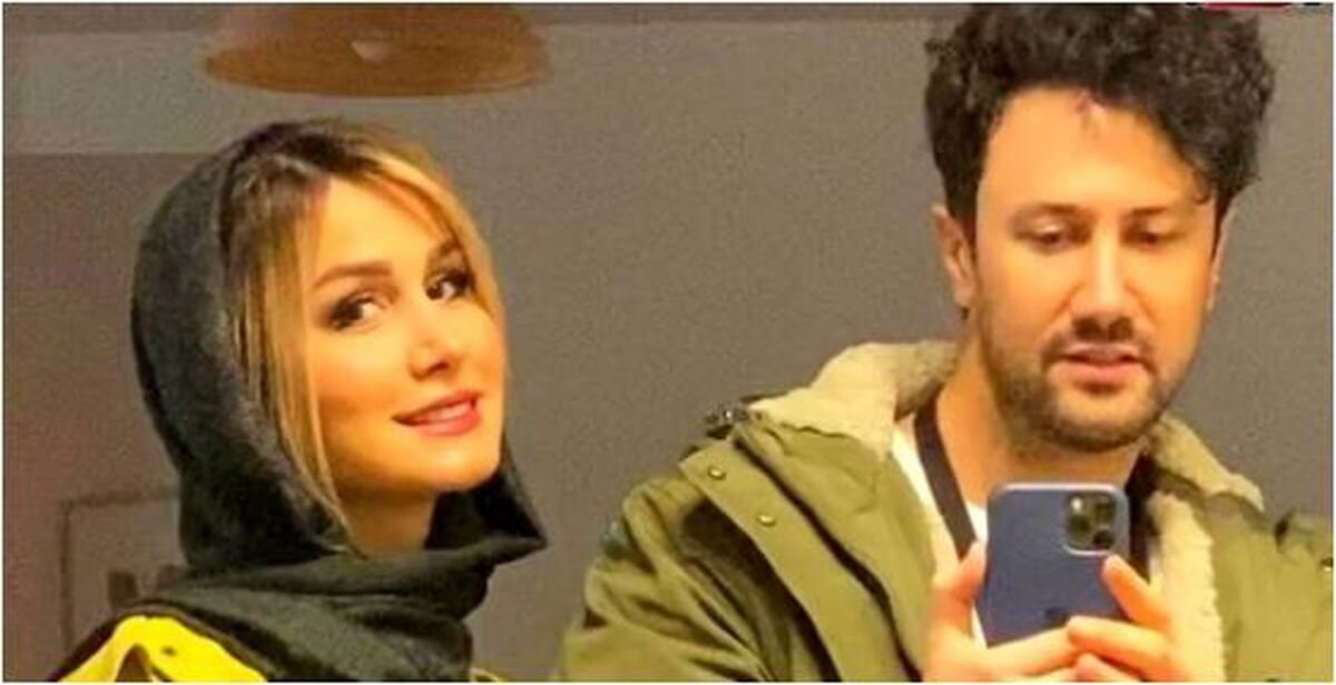 سلفی دونفره و عاشقانه شاهرخ استخری و همسر بلاگرش در مسافرت خارج از کشور+عکس