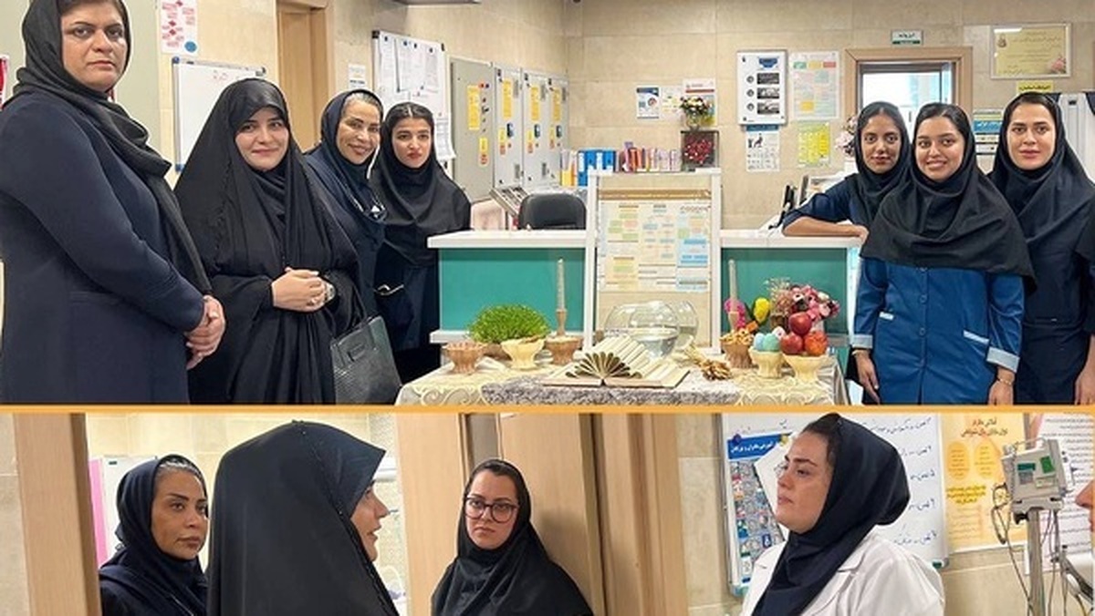 حضور فاطمه جراره در بیمارستان شریعتی بندرعباس