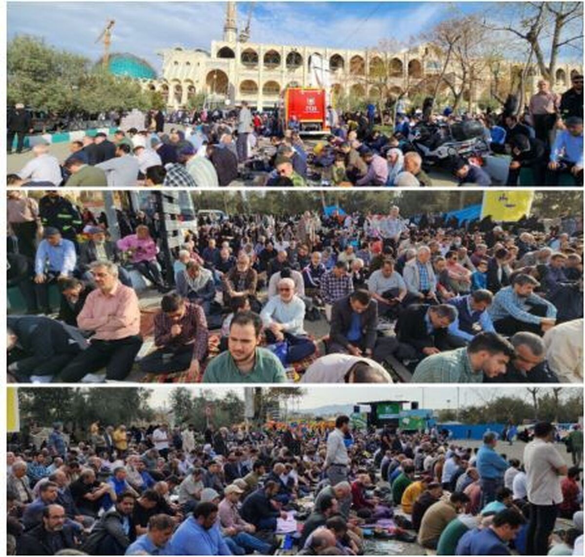 عکس شکار شده از نماز گذاران عید فطر در مصلی تهران