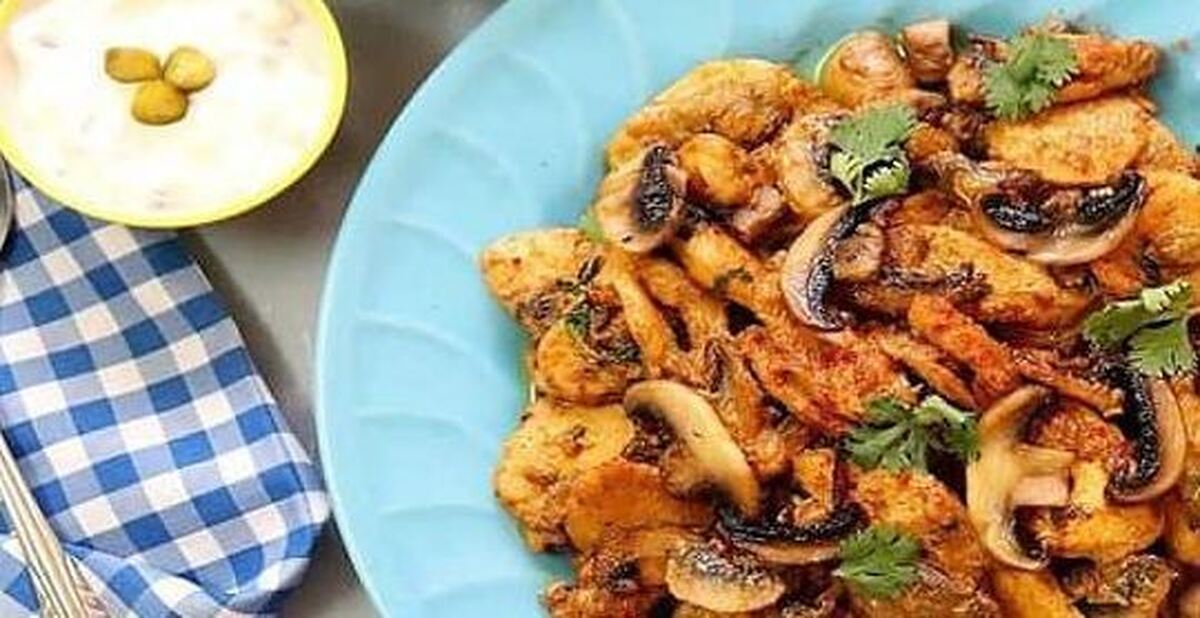 ترکیب سینه مرغ و قارچ با خامه بی نظیر‌ترین غذای جهان