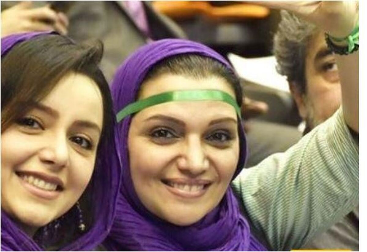 نگاهی به حضور بازیگران بنفش پوش در همایش طرفداران حسن روحانی+تصاویر