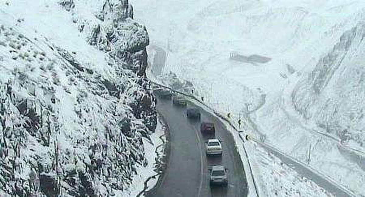 آغاز بارش شدید برف در جاده چالوس/ مسافران سفر‌های خود را به تعویق بیندازند