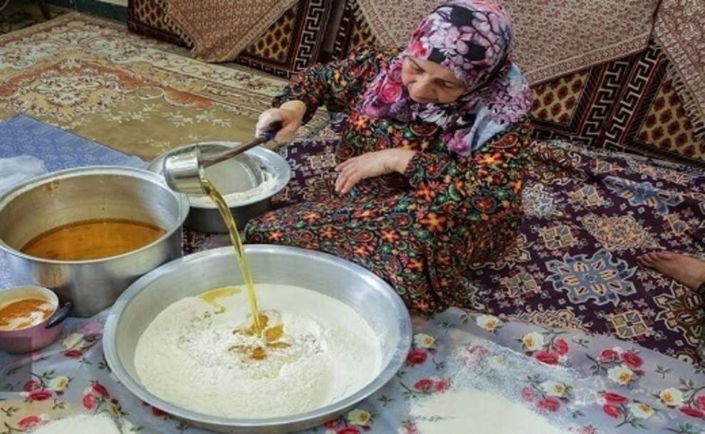 آموزش تصویری حلوای ضیابری با آرد برنج/ببینید!