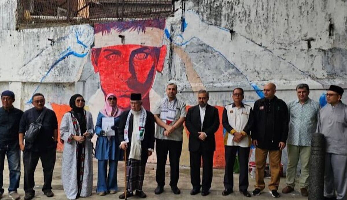 رونمایی از نقاشی دیواری «فلسطین» در کوالالامپور همزمان با روز جهانی قدس