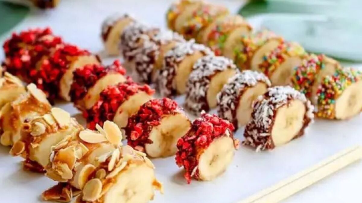 سوشی موز یک میان وعده سالم و خوشمزه برای کودکان
