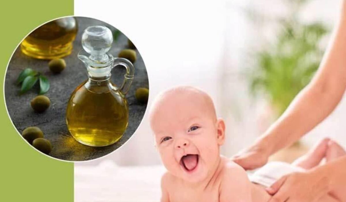 ۶ فایده ماساژ بدن نوزادان با روغن زیتون