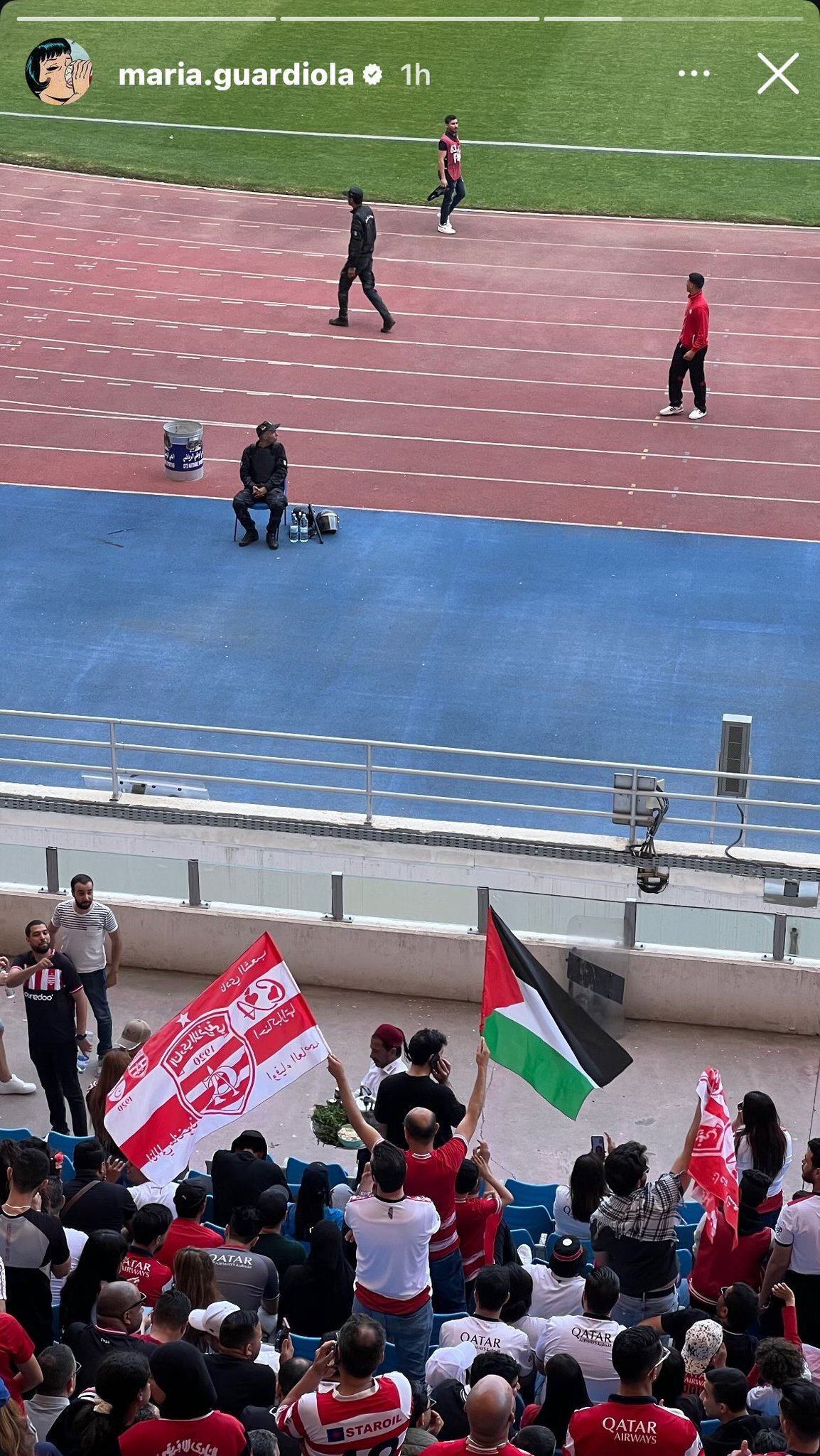 برای حمایت از آرمان فلسطین| تونسی-آفریقایی از دختر گواردیولا در حاشیه دربی تجلیل می‌کند