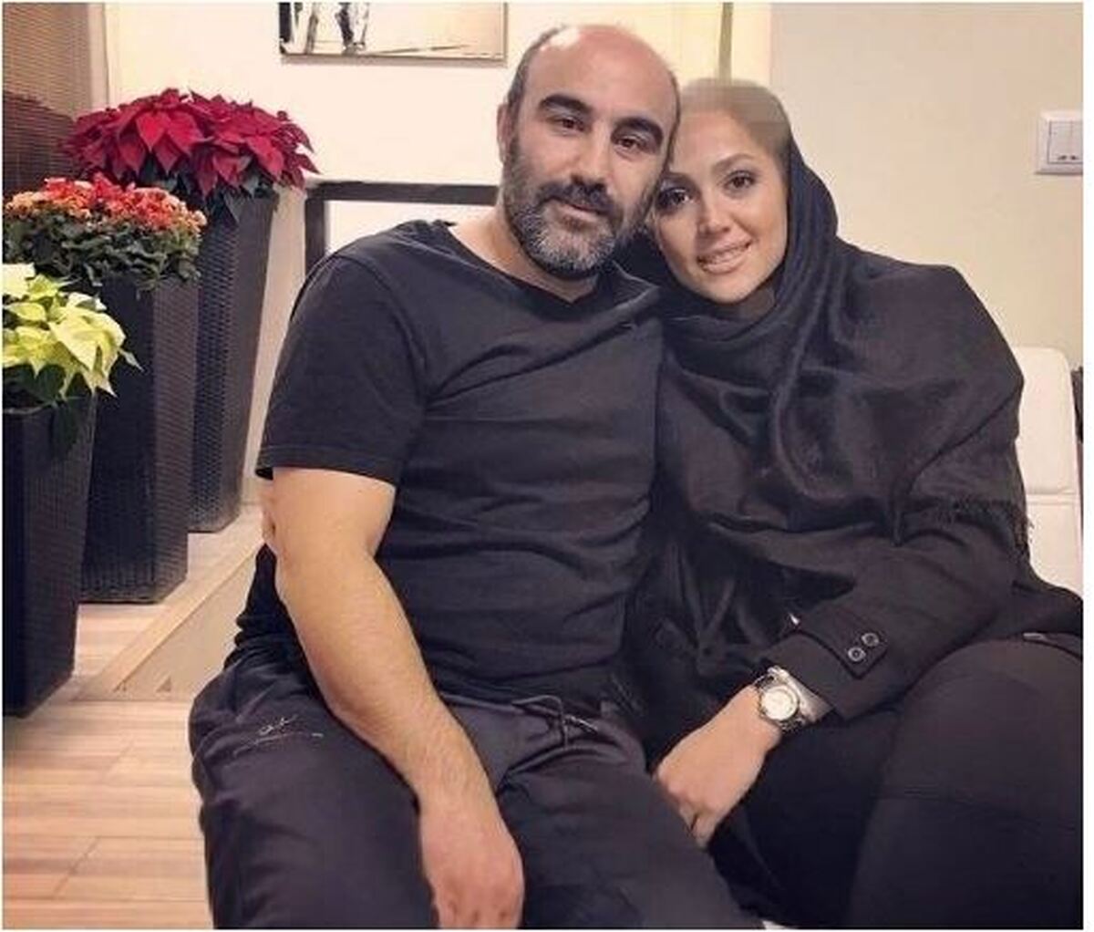 سلفی دونفره و محسن تنابنده و همسرش کنار بلند‌ترین آبشار جهان/صفا باشه!