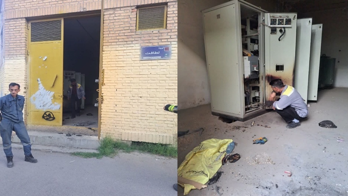 حریق در پست برق خیابان دانشگاه قزوین