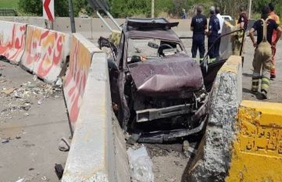 واژگونی مرگبار خودروی سواری در جاده خاوران/ ۲ نفر فوت شدند