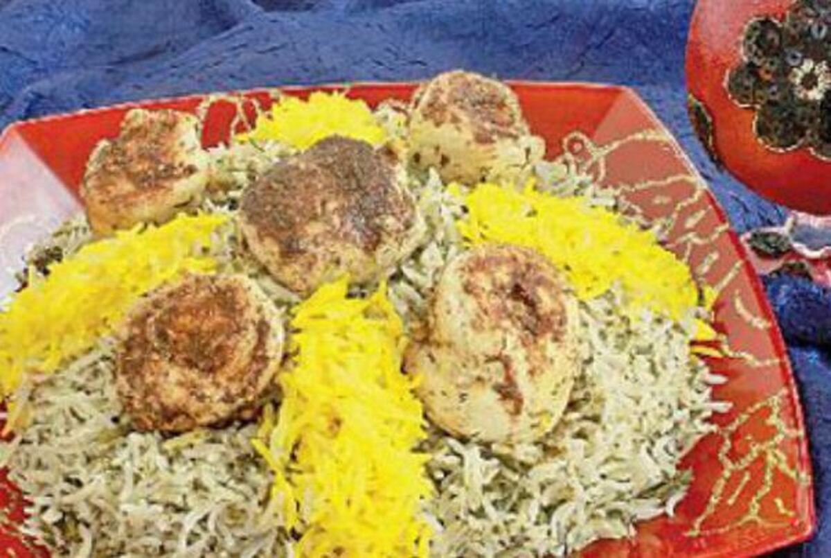 ته چین سبزی پلو ترش غذایی محلی و پرطرفدار