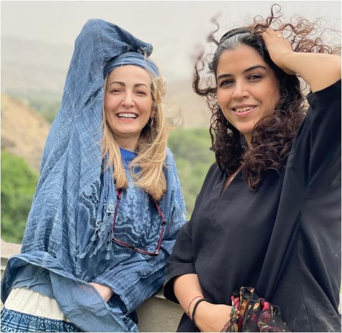 نگاهی به استایل جذاب و خوش رنگ شقایق دهقان در طبیعت گردی اخیرش