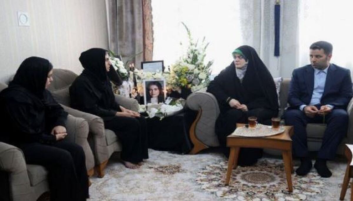 دیدار زهرا پزشکیان با خانواده مرحومه الهه حسین‌نژاد