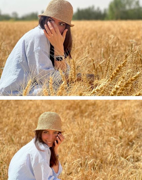فیگور‌های ناز و پرعشوه سمیرا حسن پور وسط یک گندم زار دیدن دارد!