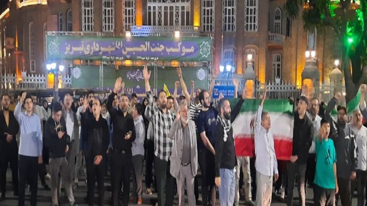 شادی مردم تبریز از عملیات وعده صادق ۳